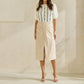 Able - Begged and Pleated Midi Skirt
