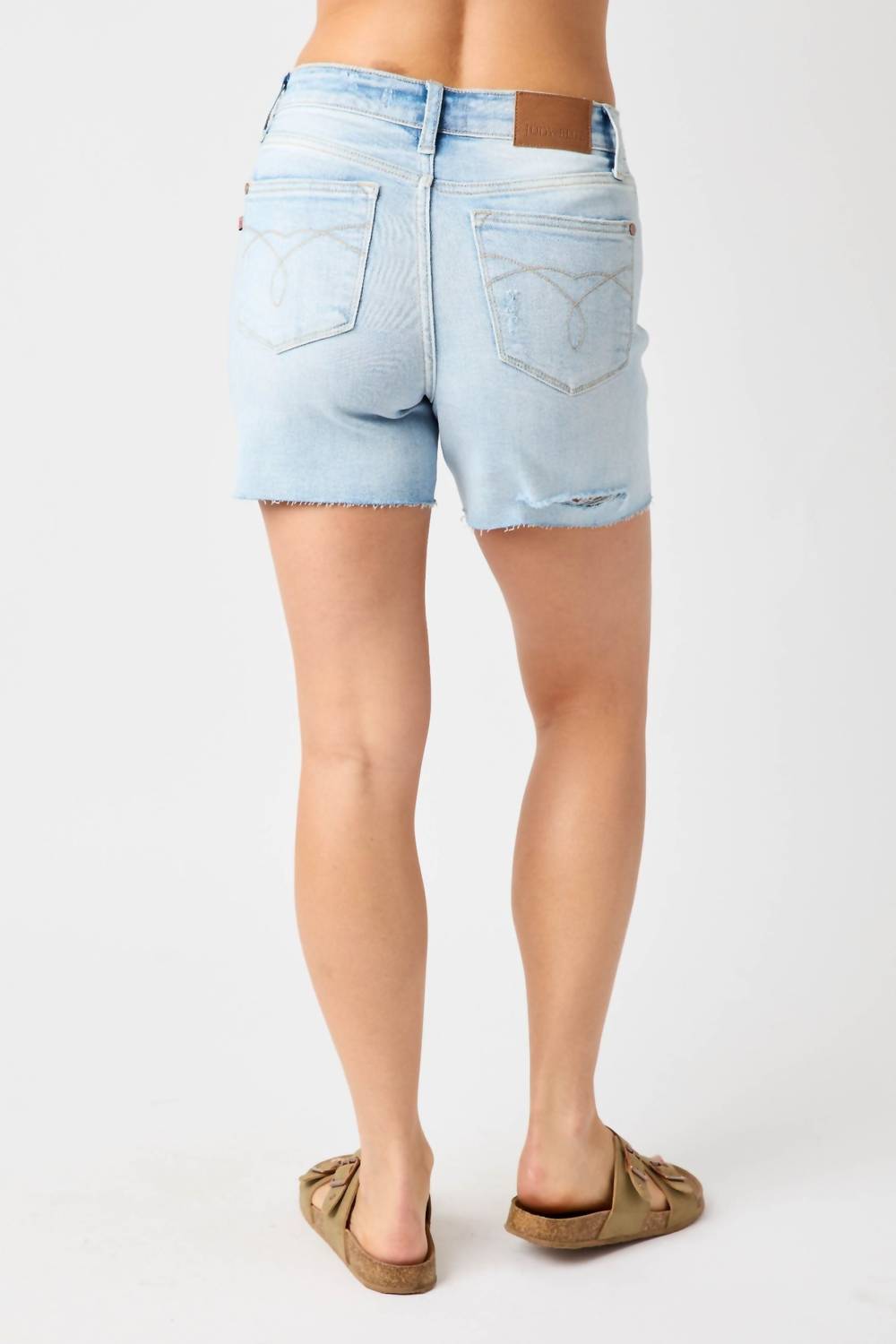 Judy Blue - High Waist Shorts With Destroy At Back