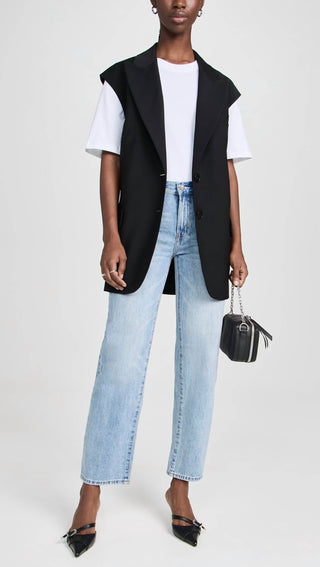 Pistola - Lexi Mid Rise Bowed Straight Leg Jeans