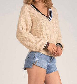 Elan - Varsity Stripe Sweater