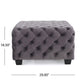 Modern Glam Ottoman With Upholstery And Button Tufted Design