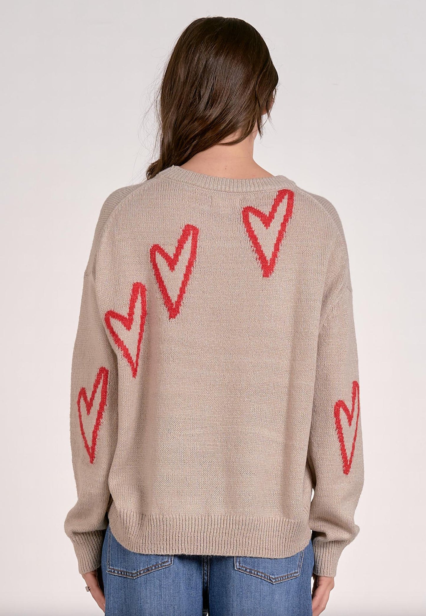Elan - Rosen Hearts Crewneck Sweater