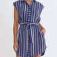 Entro - Sleeveless Belted Mini Dress
