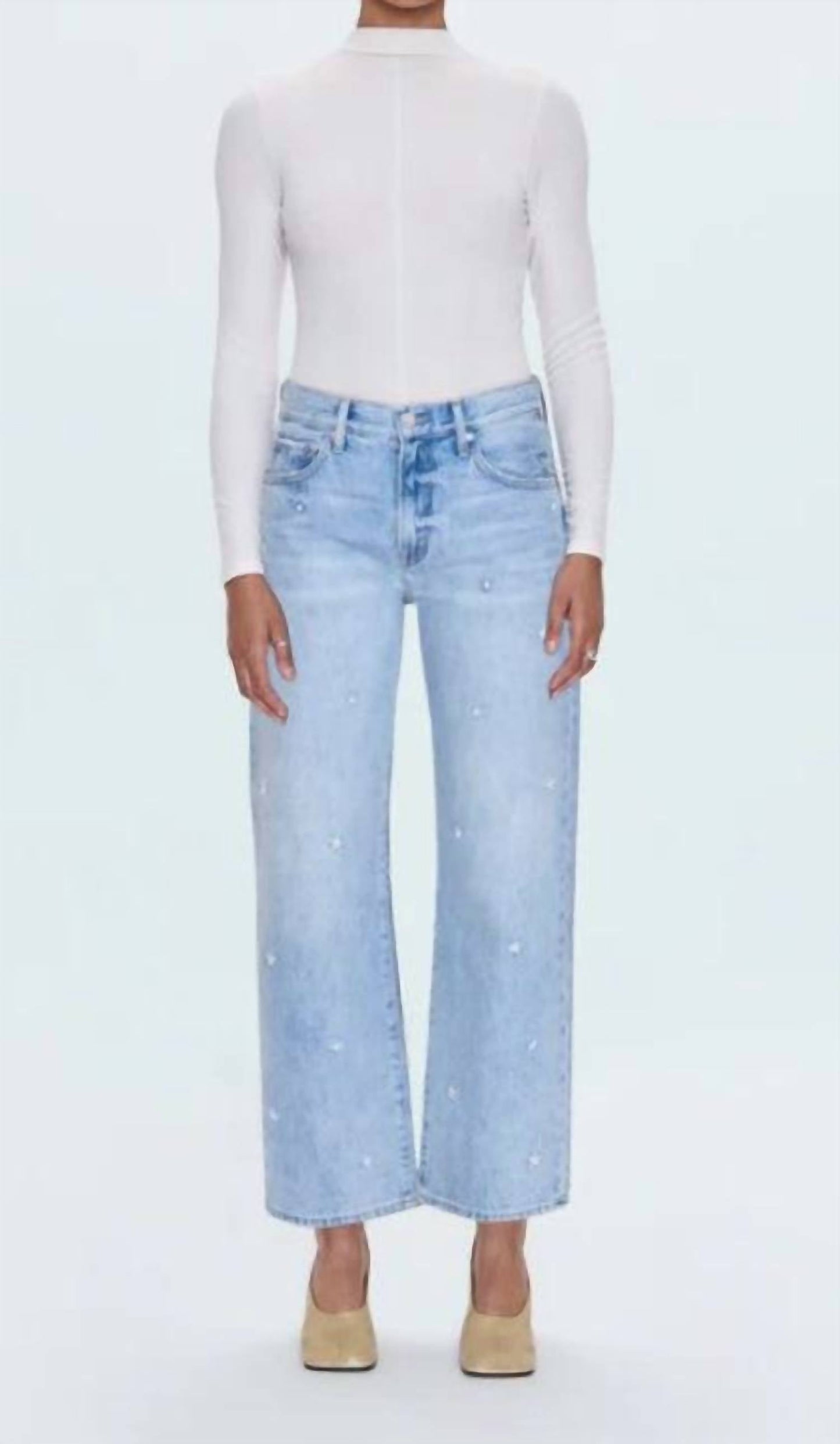 Pistola - Lexi Mid Straight Bow Jeans