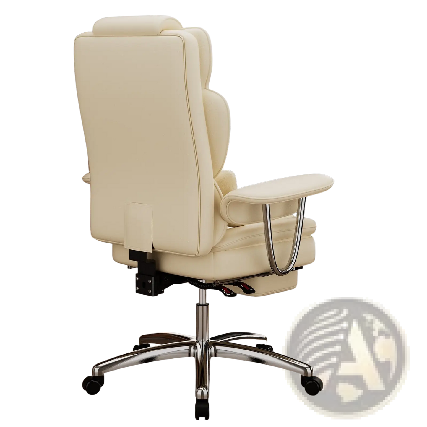 Big and Tall Executive Leather Office Chair with Footrest
