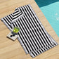Oversized Striped Border Cabana Beach Towel - Santa Cruz