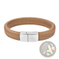 Black Braided Leather Bracelet with Magnetic Clasp