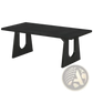 Black Executive Desk 70 Inch Modern Wood Table