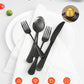 Black Silverware Set 30 Piece Stainless Steel for 6