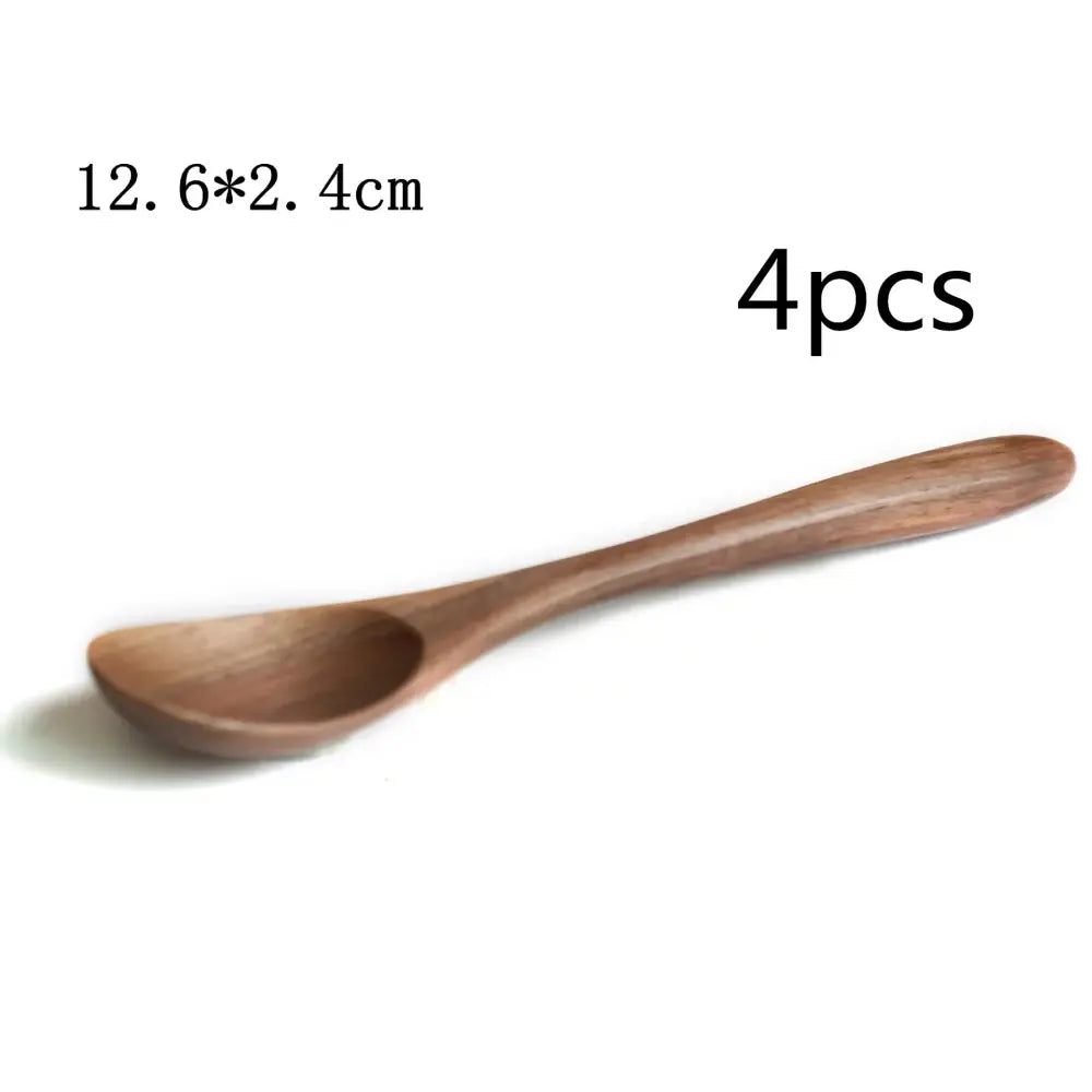 Handcrafted Black Walnut Wood Dining Spoon Set