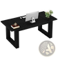 Black Wooden Office Desk Modern Minimalist Workstation