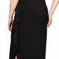 Alex Evenings Women's Plus Ruched Ruffled Gown Black Size 22W