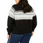 Tommy Hilfiger Women's Plus Size Fair Isle Mock-Neck Sweater Black Size 3X