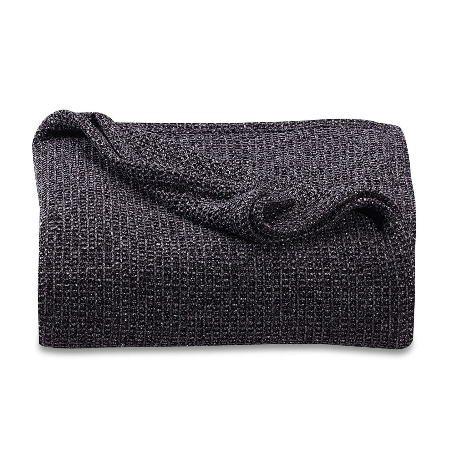 Homvare Bedding Premium Cotton Blanket Queen Charcoal - Soft Breathable Thermal Blanket - Ideal for Layering Any Bed