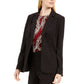 Calvin Klein Women's Piped-Trim Tuxedo Blazer Black Size 10