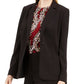 Calvin Klein Women's Piped-Trim Tuxedo Blazer Black Size 10