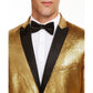 INC International Concepts Men's Slim-Fit Micro-Sequin Blazer Yellow  Size Large