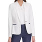 Tommy Hilfiger Women's Pique Knit Patch Blazer White Size 8