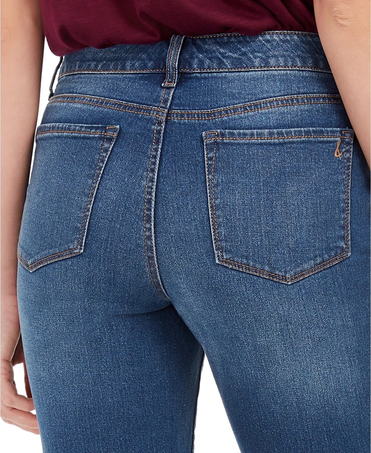 Style & Co Women's High Rise Crop Straight Leg Jeans Blue Size 8