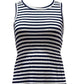 Style & Co Women's Striped Sleeveless Maxi Dress Navy Size Large