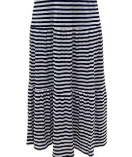Style & Co Women's Striped Sleeveless Maxi Dress Navy Size Large