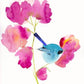 Bluebird in the Flowers Art Print Vibrant Nature Wall Art for Home