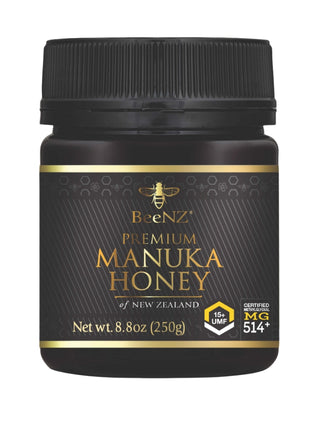 BeeNZ Premium Manuka Honey, UMF15+ | MGO 514+ -8.8oz/250gm Jar