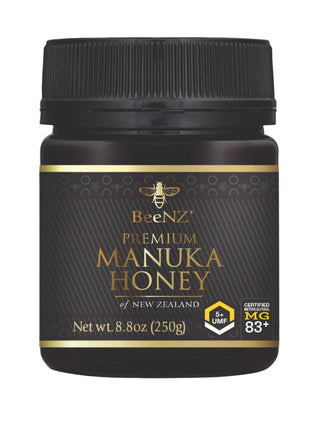 BeeNZ Premium Manuka Honey, UMF5+ | MGO 83+- 8.8oz/250gm Jar