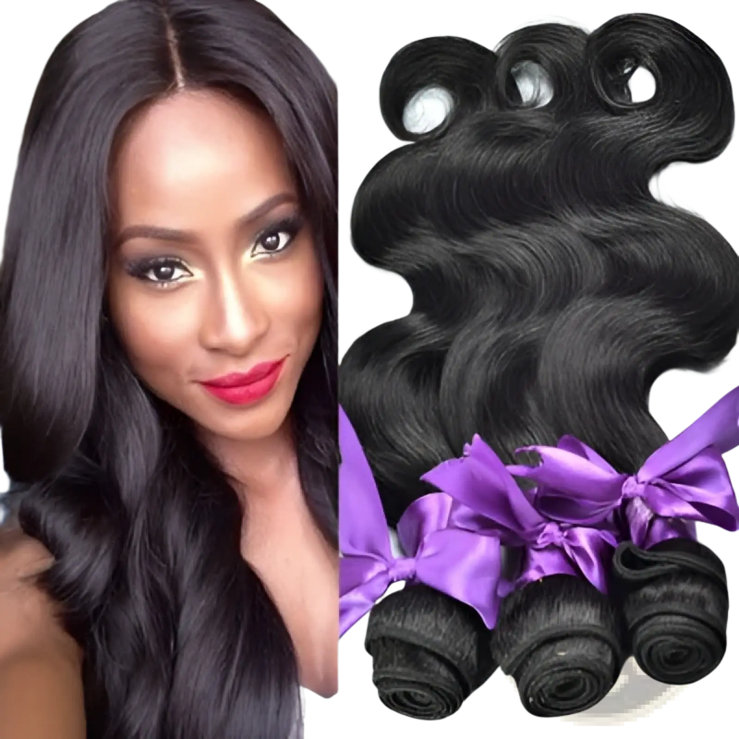 Body Wave Human Hair Bundles 4 Piece Extension Set