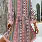 Embroidered Bohemian V-neck Lace Trim Beach Dress