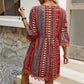 Embroidered Bohemian V-neck Lace Trim Beach Dress