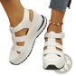 Breathable Hollow Wedge Platform Sandals with Velcro Straps