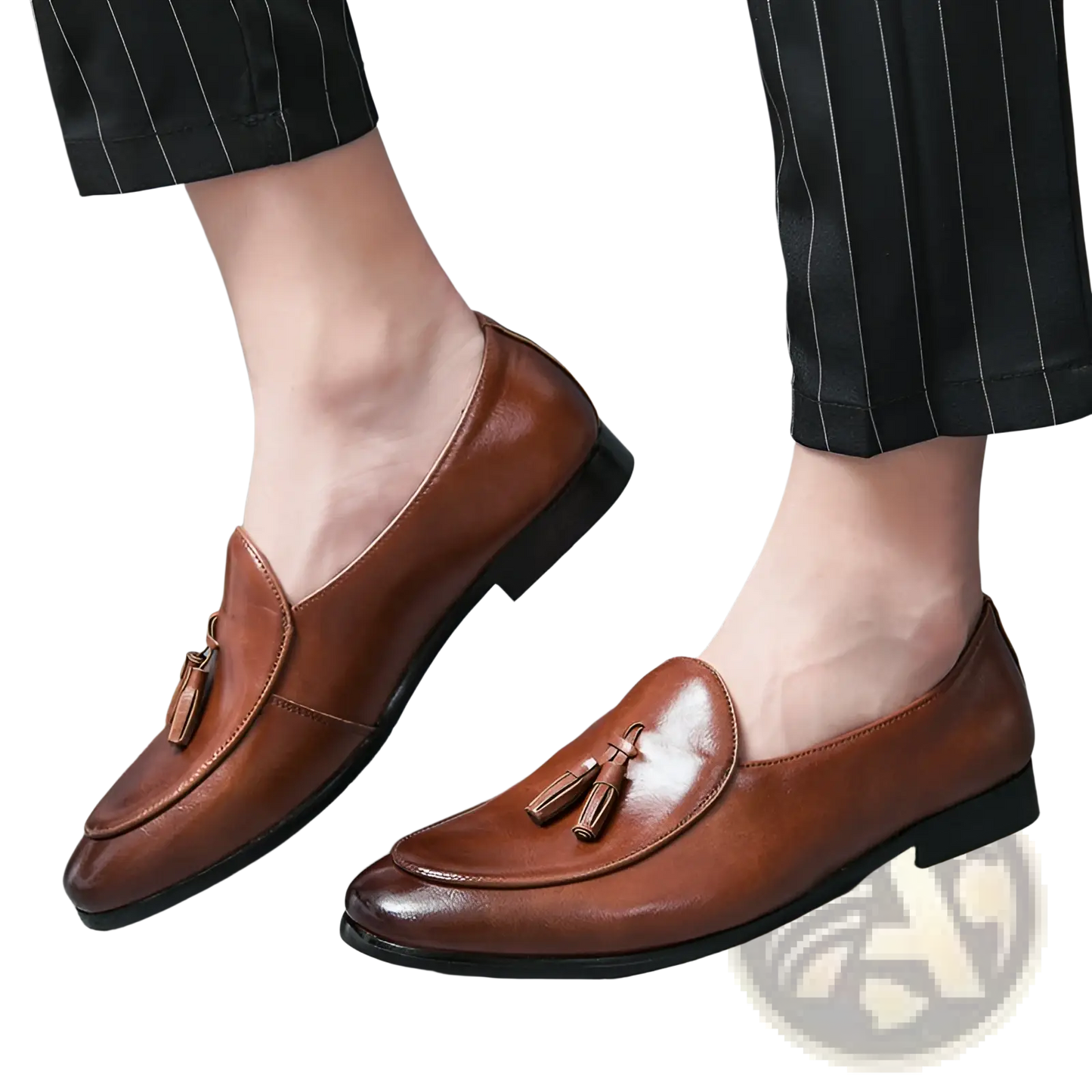 British Tassel Leather Loafers for Young Men