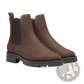 Brown Suede Chelsea Boots with Chunky Platform Sole