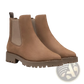 Brown Suede Chelsea Boots with Chunky Platform Sole