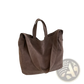 Brown Suede Tote Bag Large Corduroy Shoulder Bag