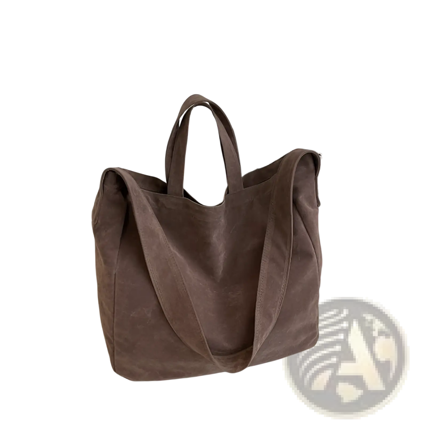 Brown Suede Tote Bag Large Corduroy Shoulder Bag