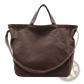 Brown Suede Tote Bag Large Corduroy Shoulder Bag