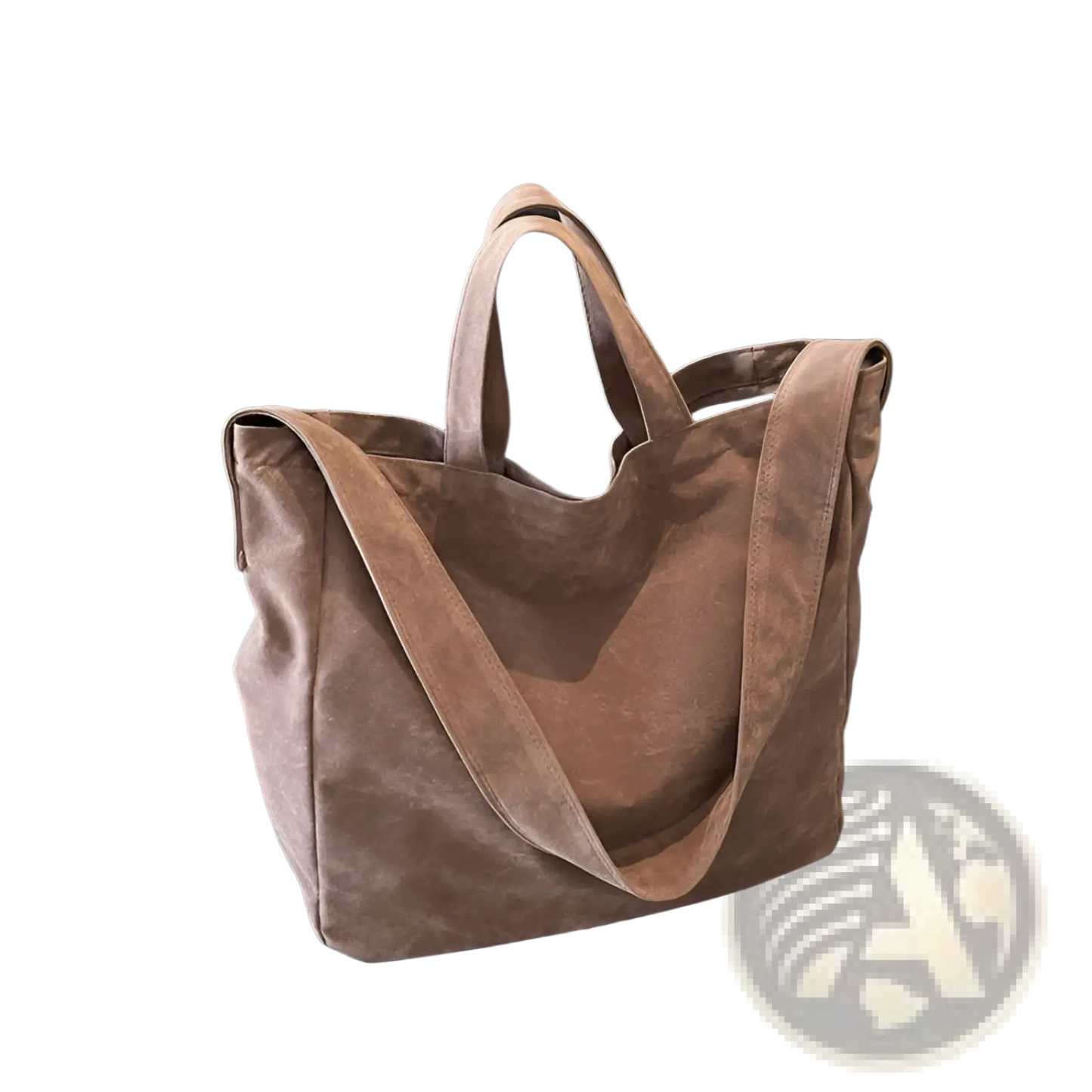 Brown Suede Tote Bag Large Corduroy Shoulder Bag