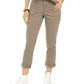 Style & Co Women's Belted Cuffed Jeans Brown Size 8