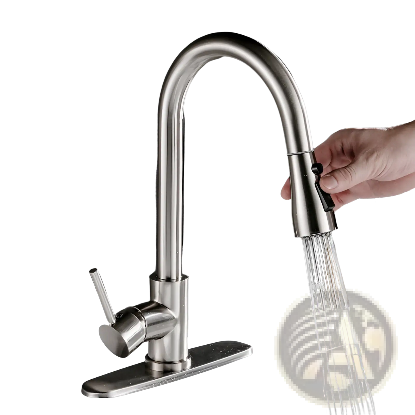 Brushed Copper Pull out Kitchen Faucet Stainless Steel
