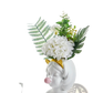 Bubblegum Girl Ceramic Vase with Gold Accents