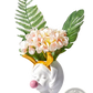 Bubblegum Girl Ceramic Vase with Gold Accents