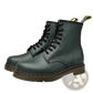 Burgundy Leather Martin Boots with Yellow Stitching