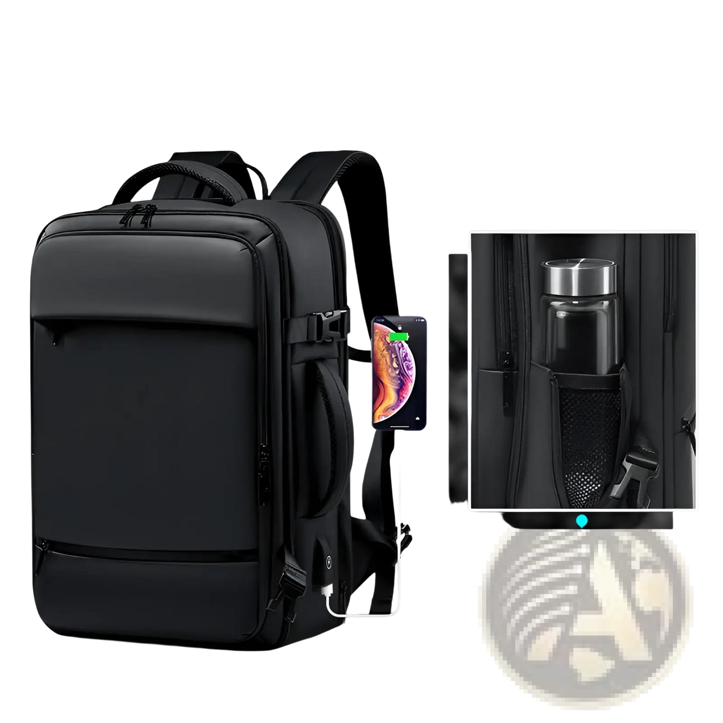 Business Laptop Backpack 20-35l Waterproof Travel Bag