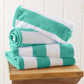 Cotton Velour Cabana Stripe Beach Towel - Novia Collection