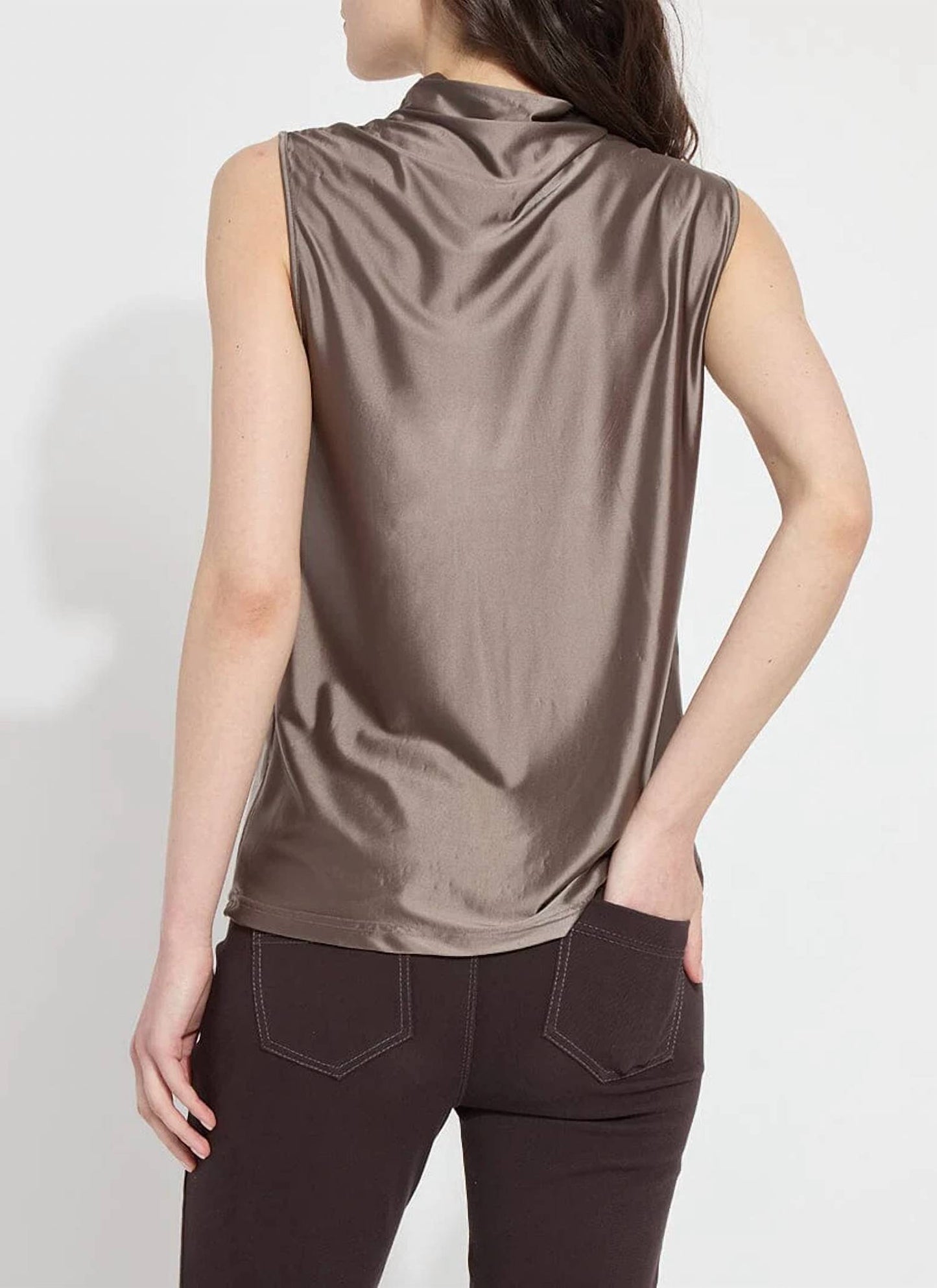 Lysse - Irina Satin Turtleneck Top
