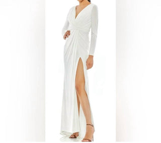 Ieena For Mac Duggal - Long Sleeves Side Split Gown