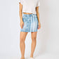 Judy Blue - Star & Stripe High Waist Bleached Skirt