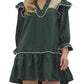 Entro - V-neck Drop Waist Mini Dress